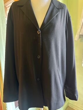 Liz Claiborne black lined jacket-14